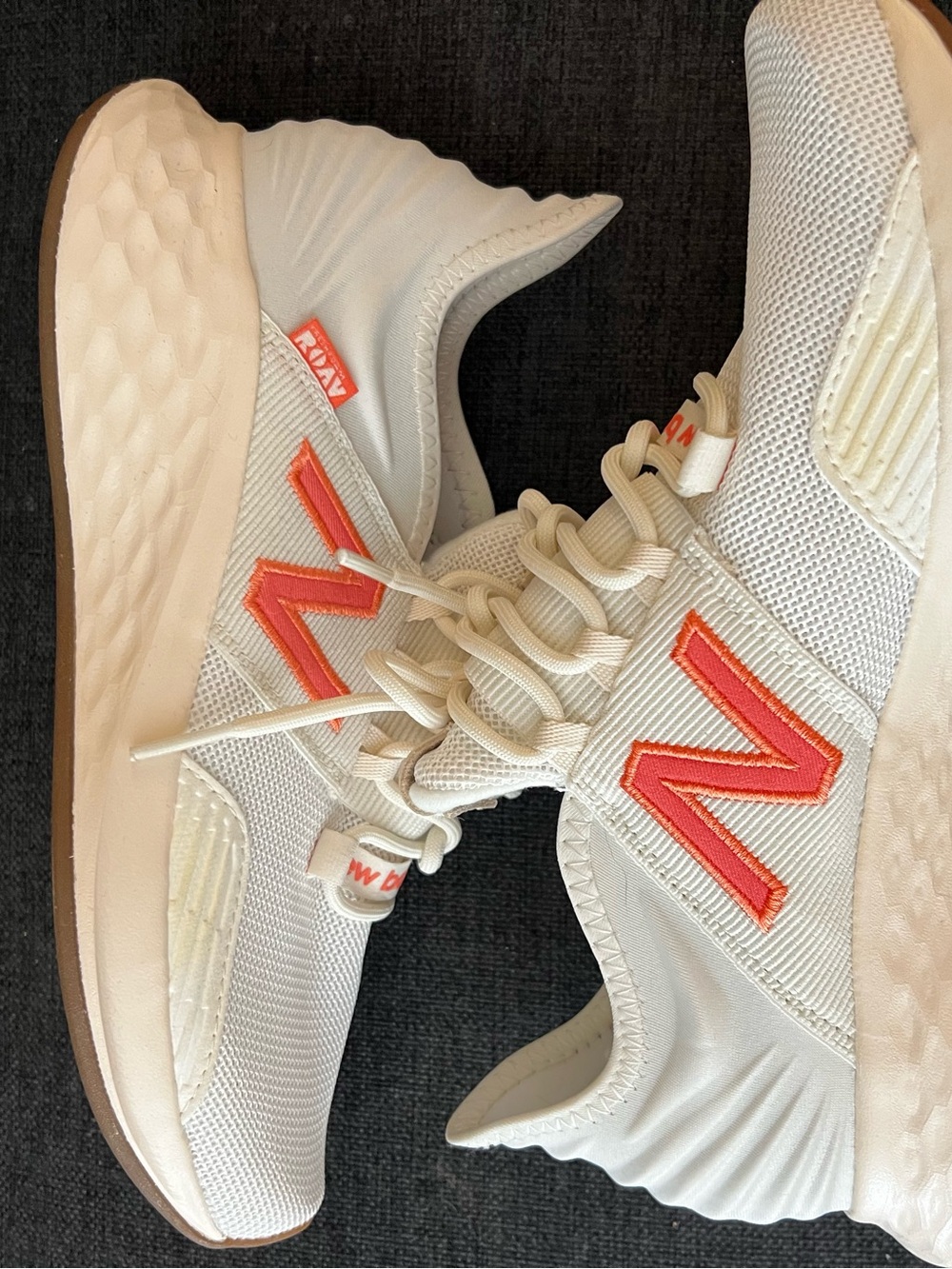 New Balance Cream & Coral Fresh Foam Roav Running Shoe - Women's 7.5